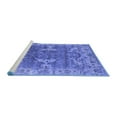 thumbnail image 2 of Ahgly Company Machine Washable Indoor Rectangle Oriental Blue Industrial Area Rugs, 5' x 7', 2 of 4