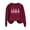Burgundy, variant on IROINNID Christmas Sweatshirts for Women Crewneck Long Sleeve Christmas Printed Pullover Loose Fitting Shirt,Black