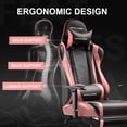 thumbnail image 6 of GTPLAYER Gaming Chair with Footrest PU Leather Office Chair with Adjustable Headrest, Pink, 6 of 8