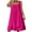 Hot Pink, variant on MELDVDIB Linen Dresses for Women Crewneck Sleeveless Spring Summer Midi Dress Solid Color Oversized Loose Outfits