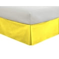 thumbnail image 2 of D.N.G. BEDDINGS 1 Piece Split Corner Tailored Bed Skirt, 21 Inch Deep Pocket, 800 Thread Cotton 100% Egyptian Cotton, Twin Size (39" x 75") Inch, Solid Yellow, 2 of 3