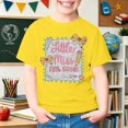 thumbnail image 2 of Arlun Kids Girls First Day of School T-Shirt Little Miss 5th Grade Back to School Short Sleeve Graphic Tee Casual Crew Neck Cute Cartoon Print Casual Tops Classroom Wear 160, 2 of 8