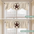 thumbnail image 6 of Texas Star Tie Up Window Valance Country Star Retro Background Tie-up Valance for Kitchen Windows Adjustable Small Curtain Balloon Shades for Kitchen Bathroom Cafe 42x18inch, 6 of 9