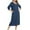 Navy, variant on Fall Nightgowns for Women 3/4 Sleeve Pajama T-Shirt Dress Boat Neck Loose Fit Sleep shirts for Loungewear
