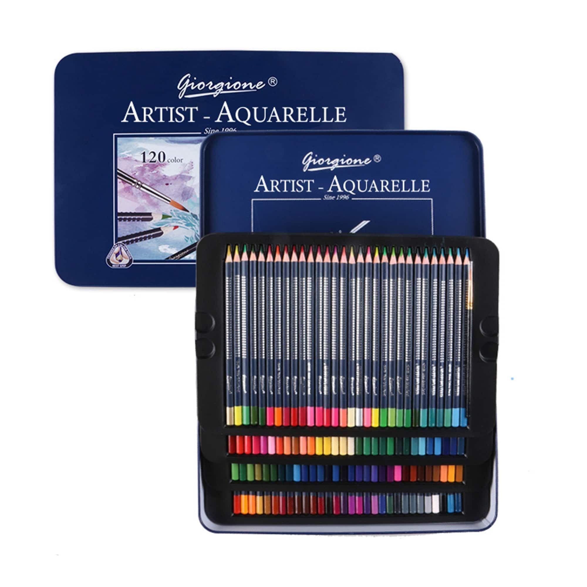120-Color Professional Artist Colored Pencils Set with Tin Box