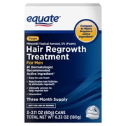 (3 pack) Equate Minoxidil Topical Aerosol Hair Regrowth Treatment for Men, 3-Month Supply, 2.11 oz, 3 pack