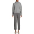 thumbnail image 3 of Time and Tru Women's Cropped Pintuck Pull On Knit Pants, 3 of 5