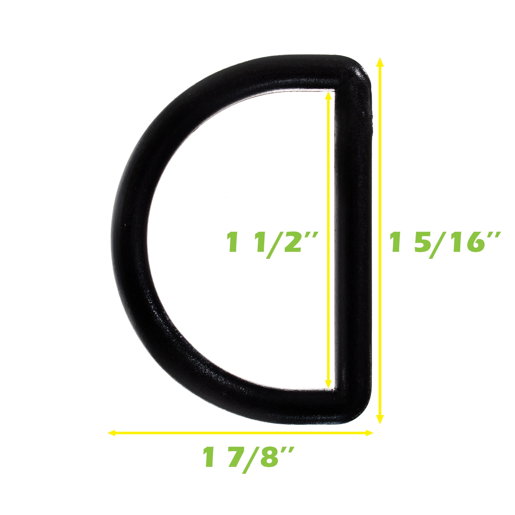 Paracord Planet Black Plastic D-Rings – Multiple Sizes & Packs – Lightweight – All Purpose