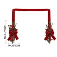 thumbnail image 2 of Christmas Velvet Ribbon Door Hanger, Double Ended Pine Berry Pinecone Decoration with Red Bow for Front Door, Window, Wall, Porch, Entryway and Indoor Seasonal Display, B, 2 of 8