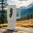 thumbnail image 4 of New Jersey Written Inside The State. White Background., 40oz Tumbler, 4 of 7