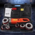thumbnail image 4 of Pipe Threading Machine, Ratchet Pipe Threader Kit, Handheld With 6 Dies For Iron, 4 of 8