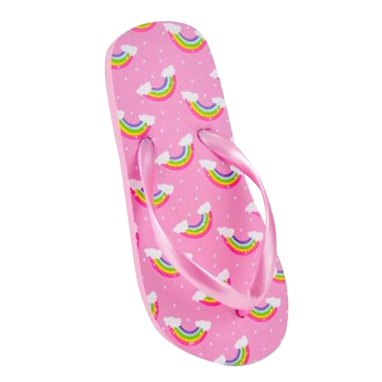 rainbow cloud flip flops