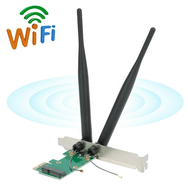 Tarjeta Mini PCIe para adaptador pcie Tarjeta inalámbrica wifi wifi escritorio de escritorio converter6db antena