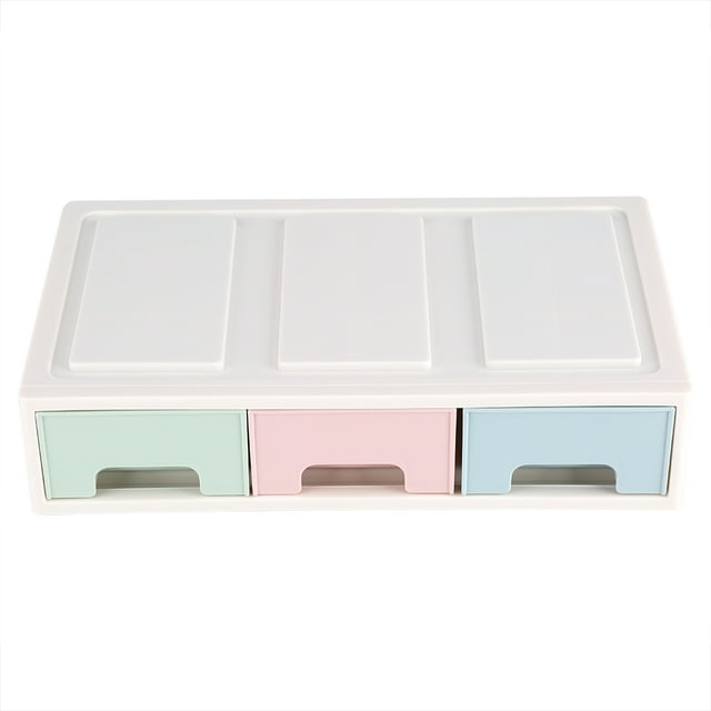 Boaby Jewelry Storage Box - Colorful Desktop Storage Box Organizer Container with Drawers Jewelry Holder Cabinets Decor(Blue)