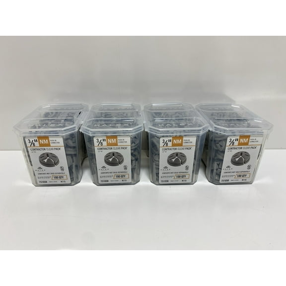 400 Count Halex 3/8 in. - 1/2 in. Knockout Non-Metallic Push-In Connector 75105B