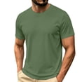 thumbnail image 5 of Jalioing Summer Casual T Shirts for Men Classic Solid Color Short Sleeve Crew Neck Basic Pullover Tee Mens Loose Tops, 5 of 7