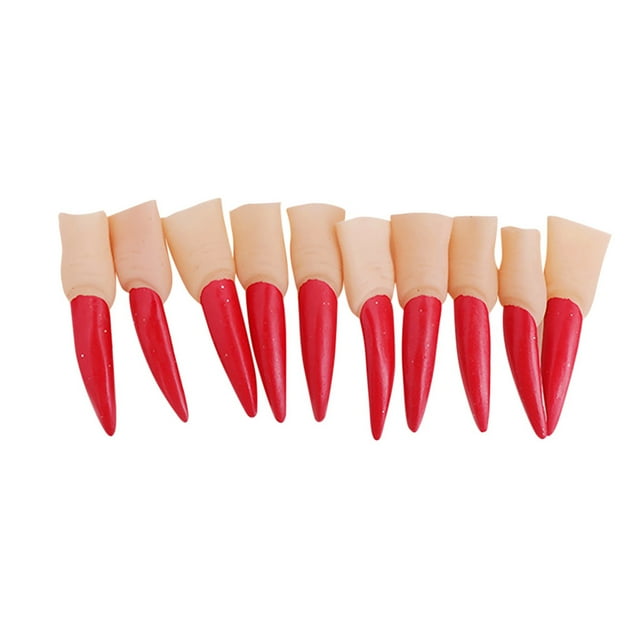 10pcs Witch Finger Nail Set Halloween Masquerade Finger Nails