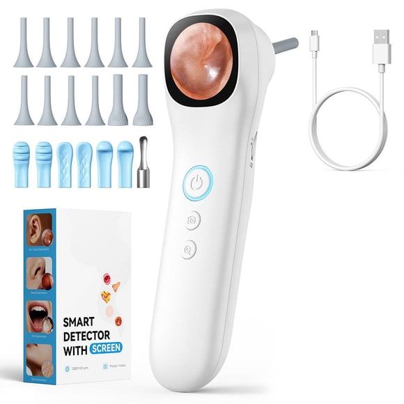 HD Ear Wax Removal Tool Camera with 1080P Visual Ear Cleaner, 6 Smart LED Light Kit for Adults & Kids, Smart Otoscope for Home Use