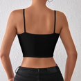 thumbnail image 5 of MIXUE Tank Top for Women Summer Solid Color Spring Sexy Crop Strap Inner Camisole Vest Holiday Wear,Black,L, 5 of 5