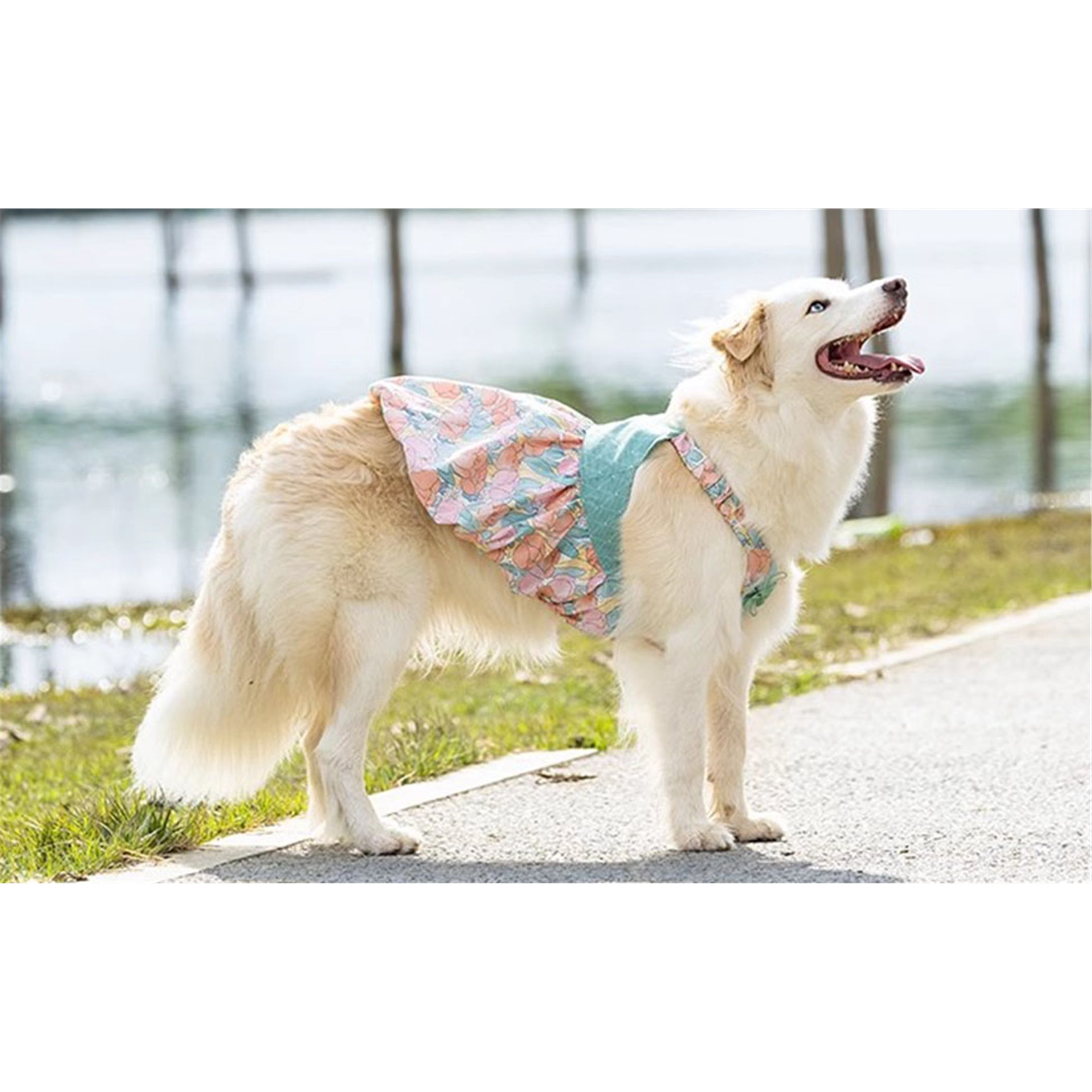 UOSIA Dog Dress for Large Dogs Girls,Floral Dog Wedding Dress Birthday