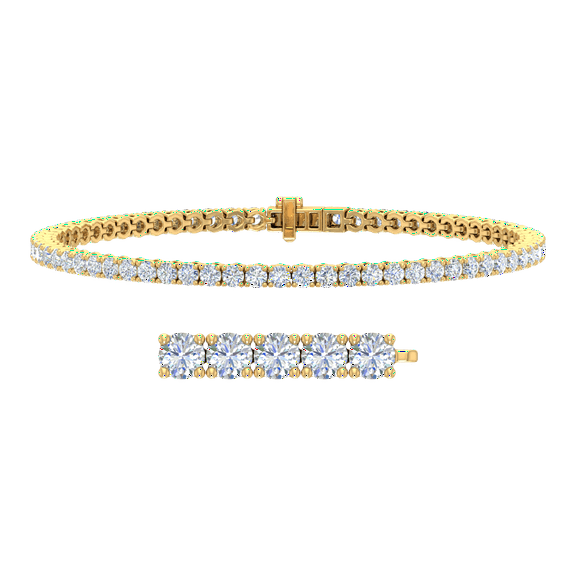 3 Carat Diamond Tennis Bracelet in 14K Yellow Gold (7 Inch)