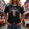 thumbnail image 2 of idosla 250 Anniversary USA Shirt Women's Short Sleeve T-Shirt Patriotic American Flag Eagle Tops 1776-2026 Tshirt Gifts (Brick Red, 3XL), 2 of 7