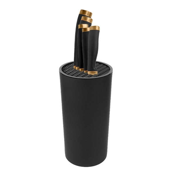 Set de Cuchillos Ideen Oro 5 Piezas con Soporte