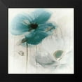 thumbnail image 2 of Sommers, Mindy 12x12 Black Modern Framed Museum Art Print Titled - Teal Poppies I, 2 of 5