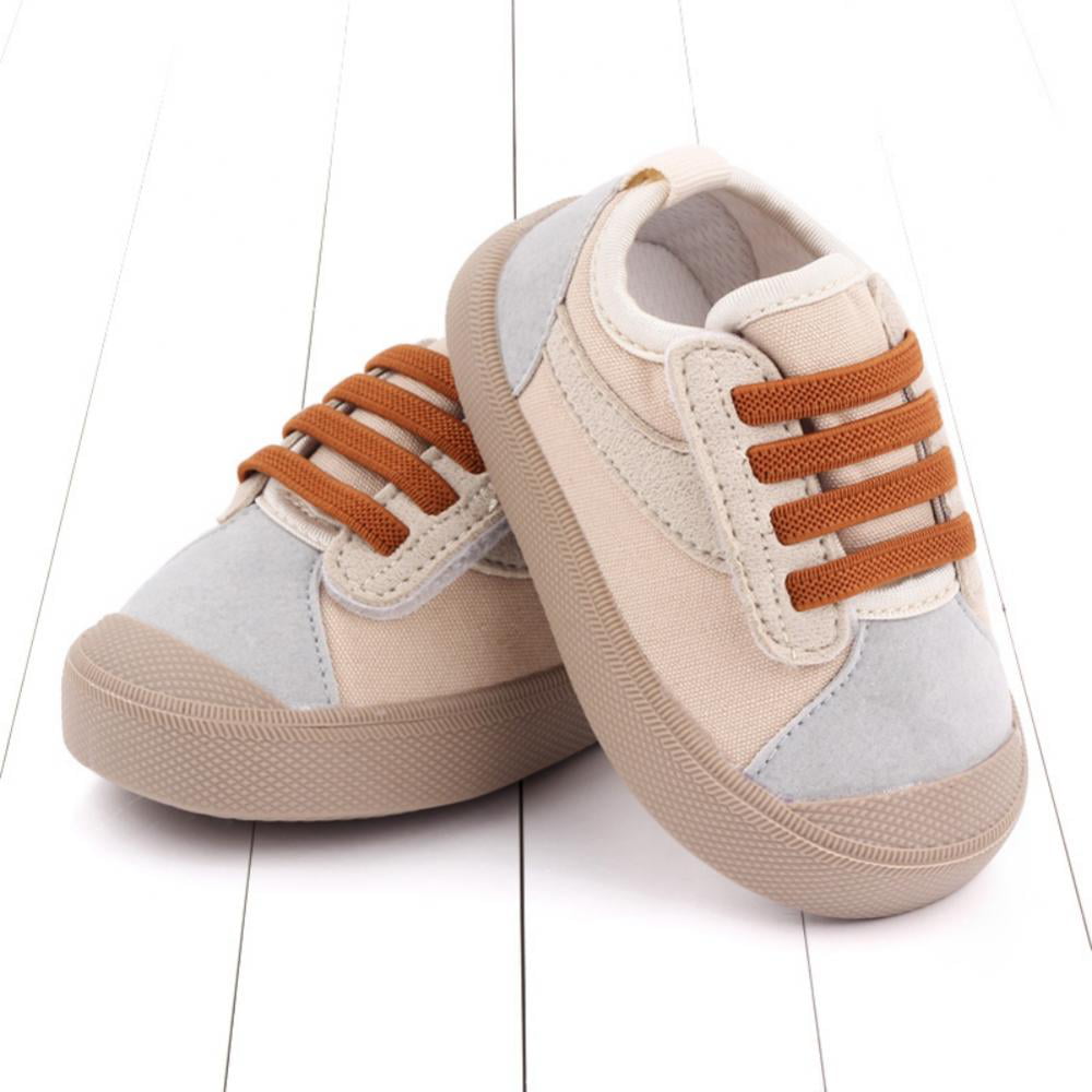 SOFMUO Baby Boys Girls Lace Up Leather Sneakers Soft Rubber Sole Infant Moccasins Newborn Oxford Loafers Anti-Slip Toddler Wedding Uniform Dress Shoes