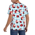thumbnail image 2 of Fotbe Flowers and Lady Bugs Baseball Jersey Shirt for Men and Women, Casual Short Sleeves Button Down T-Shirt-Large, 2 of 9