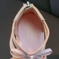 thumbnail image 4 of Luxalzxs Little Girls Bow Gladiator Sandals Toddler Strappy Open Toe Sandals Summer Flats Shoes with High Back Zipper, Big Girls Non Slip Soft Sole Princress Shoes Dress Flats, 4 of 8