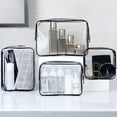 thumbnail image 1 of Bolsa de cosméticos de gran capacidad, sencilla, portátil, bolsa de lavado con separación de ropa húmeda y seca, bolsa de almacenamiento de viaje transparente e impermeable, 1 of 5