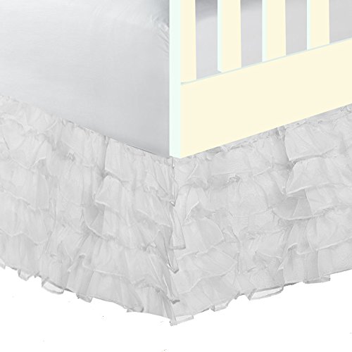 white crib dust ruffle