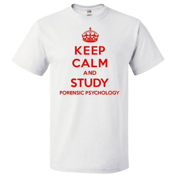 Keep Calm and Study Forensic Psychology T shirt Funny Tee Gift