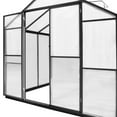 thumbnail image 4 of VEIKOUS 16' x 8' Outdoor Greenhouse, Walk-in Polycarbonate Greenhouse W/ Aluminum Frame, Lockable Door and 2 Roof Vents, 4 of 10