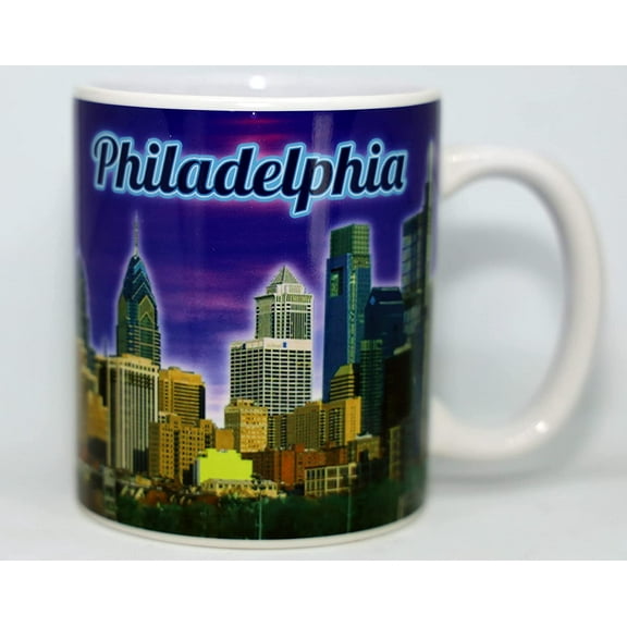 Philadelphia Pennsylvania Purple Skyline Mug 11 oz