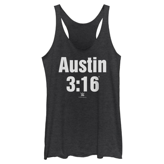 Womens WWE Stone Cold Steve Austin 3:16 White Logo Racerback Tank
