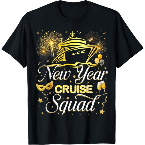 New Year Crusie Squad Firework Family Matching Men Women T-Shirt TShirt