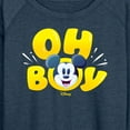 thumbnail image 3 of Disney - Oh Boy Mickey Face - Women's Lightweight French Terry Long Sleeve Shirt, 3 of 5