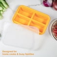 thumbnail image 2 of Silicone Freezer Tray for Soup Stock & Broth, 1-Cup Ice Cube Tray with Lid for Meal Prep Rice Sauce Leftovers, Freeze 4 Perfect Portion Cubes, Oven & Dishwasher Safe, 2 of 9