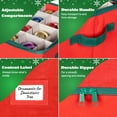 thumbnail image 4 of Hold N' Storage Christmas Ornaments Storage Box Polyester with Zipper, up to 64 -3" Ornaments - Red, 4 of 9