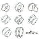 thumbnail image 5 of Worallymy hombres mujeres parejas anillos boda fiesta cristal letras brazalete anillo amor joyería a juego 2 unids/set Worallymy JD720015880, 5 of 7