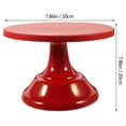 thumbnail image 4 of Dessert Serving Plate 10 Inch Red Round Cake Stand Wedding Props Snacks Cookies Built God Tough Paper Cup Wrought Iron, 4 of 6