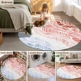thumbnail image 5 of Round Rug 5Ft Washable Non-Slip, Ombre Orange Blue Circle Area Rugs for Living Room Bedroom, Summer Coastal Ocean Sea Beach Wave Indoor Floor Mats Carpet Runner for Home Decor Aesthetic, 5 of 8