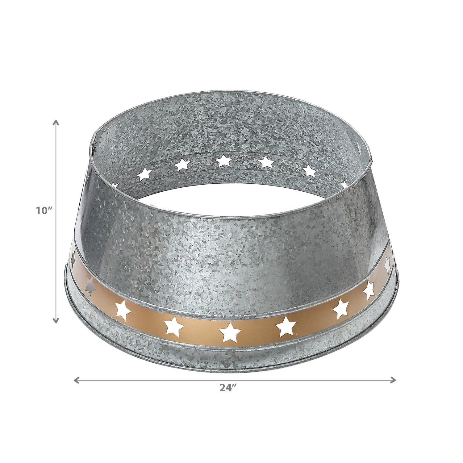 Collier D'Arbre Galvanisé De Noël Avec Des Étoiles