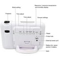 thumbnail image 3 of EIMELI Projection Alarm Clock Smart LCD Display LED Backlight Projector Digital Weather Snooze Alarm Clock Max/ Min Temperature & Humidity Records Clock White, 3 of 8