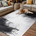 thumbnail image 2 of Fsddascl Black Gray White Outdoor Rug for Patio/Deck/Porch, Non-Slip Large Area Rug 5 x 8 Ft, Minimalism Abstract Ombre Aesthetic Indoor Outdoor Rugs Washable Area Rugs, Camping Rug Carpet, 2 of 5