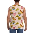 thumbnail image 4 of Balery Hamburger Pizza Camisetas sin mangas para hombre, absorbe la humedad y protege contra el mal olor.-X-Large, 4 of 7