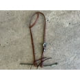 thumbnail image 4 of Showman Argentina Cow Leather Single Ear Headstall w/ Gold Engraved Overlay Buckle, 4 of 4