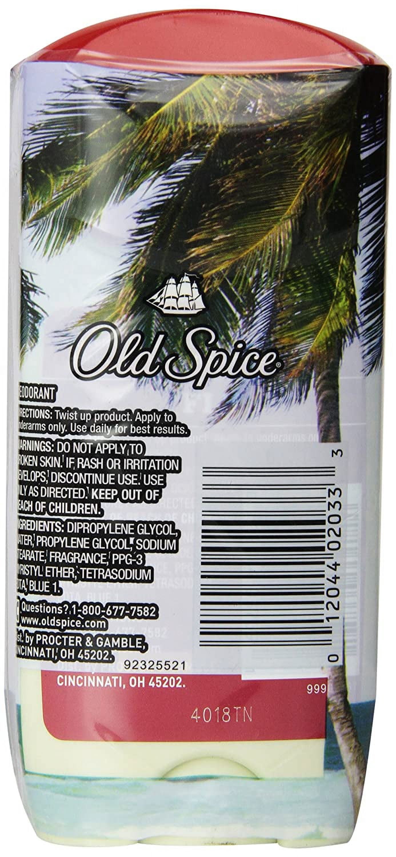 Old Spice Fresh Collection Deodorant, Fiji 3 oz (Pack of 4)